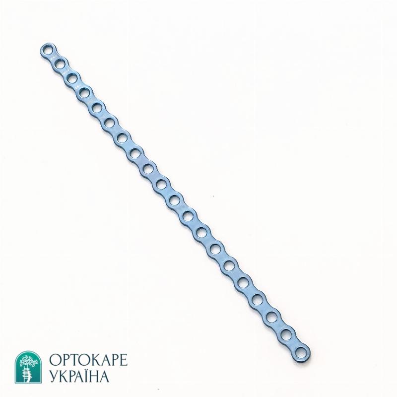 Пластина для реконструкція нижньої щелепи BMR 12 отворів, пряма 1,5 мм